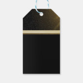 Elegant Floral Graduation Cap Black Thank You ギフトタグ (裏面)