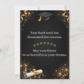 Elegant Floral Graduation Card 2026 カード (裏面)