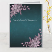 Elegant Floral Graduation Folded Invitation   カード (黄色い花)