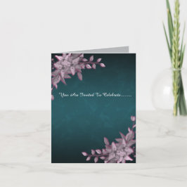 Elegant Floral Graduation Folded Invitation カード