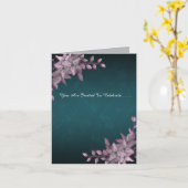 Elegant Floral Graduation Folded Invitation カード (黄色い花)