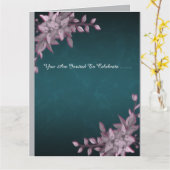 Elegant Floral Graduation Folded Invitation   カード (黄色い花)