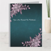 Elegant Floral Graduation Folded Invitation   カード (正面)