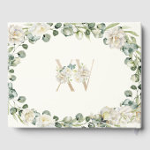 Elegant Floral Greenery Quinceanera ゲストブック (裏面)