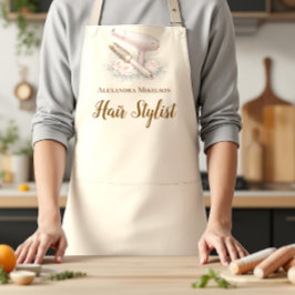 Elegant Floral Hair Stylist エプロン