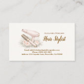 Elegant Floral Hair Stylist 名刺 (裏面)