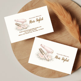 Elegant Floral Hair Stylist 名刺