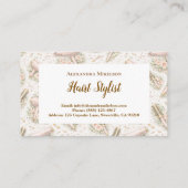 Elegant Floral Hair Stylist 名刺 (裏面)