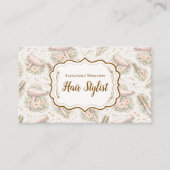 Elegant Floral Hair Stylist 名刺 (正面)