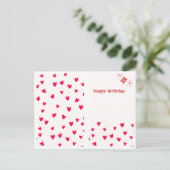 Elegant Floral Happy Birthday Greeting Card ポストカード (スタンド正面)
