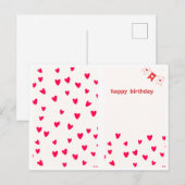 Elegant Floral Happy Birthday Greeting Card ポストカード (正面/裏面)