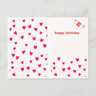 Elegant Floral Happy Birthday Greeting Card ポストカード
