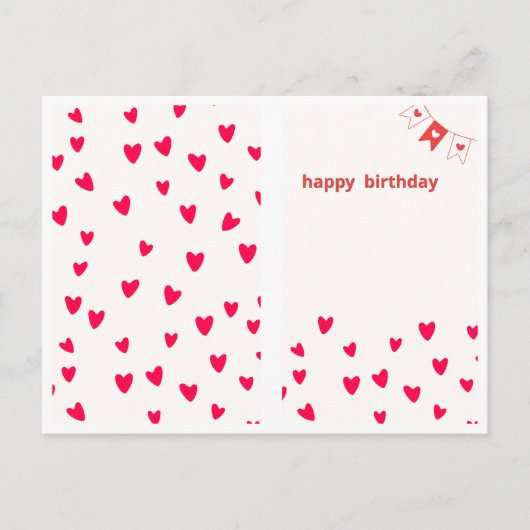 Elegant Floral Happy Birthday Greeting Card ポストカード (正面)