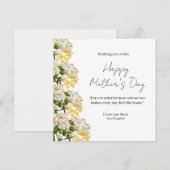 Elegant Floral Happy Mother’s Day Card  (正面/裏面)