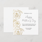 Elegant Floral Happy Mother’s Day Card  (正面/裏面)
