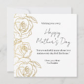 Elegant Floral Happy Mother’s Day Card  (正面)