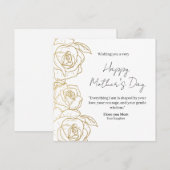 Elegant Floral Happy Mother’s Day Card  (正面/裏面)
