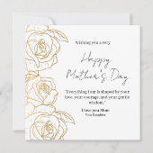 Elegant Floral Happy Mother’s Day Card  (正面)