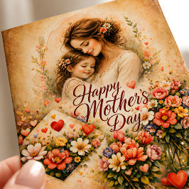 Elegant Floral Happy Mother’s Day Card  カード