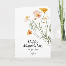 Elegant Floral Happy Mother’s Day Personalized カード