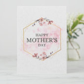 Elegant Floral Happy Mother’s Day Watercolor カード (スタンド正面)