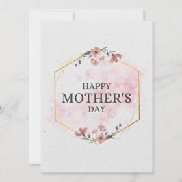 Elegant Floral Happy Mother’s Day Watercolor カード