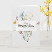 Elegant Floral Happy Mother’s Day Watercolor  カード (黄色い花)