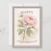 Elegant Floral Happy Valentine’s Day Card シーズンカード (正面)
