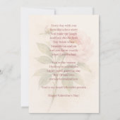 Elegant Floral Happy Valentine’s Day Card シーズンカード (裏面)