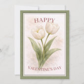 Elegant Floral Happy Valentine’s Day Card シーズンカード (正面)