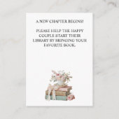 Elegant Floral Her Next Chapter Bridal Shower エンクロージャーカード (裏面)