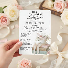 Elegant Floral Her Next Chapter Bridal Shower  招待状