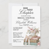 Elegant Floral Her Next Chapter Bridal Shower  招待状 (正面)