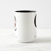 Elegant Floral Initial Custom Mug Gift for Grads マグカップ (中央)