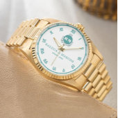 Elegant Floral Initials Wristwatch for Weddings  腕時計