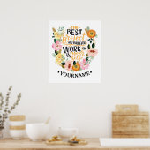 Elegant Floral Inspiration Motivation Quote ポスター (キッチン)