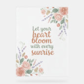 Elegant Floral Inspirational Poster アクリルサイン (正面)