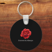 Elegant Floral Keepsake – Romantic Red Rose Gift キーホルダー (裏面)