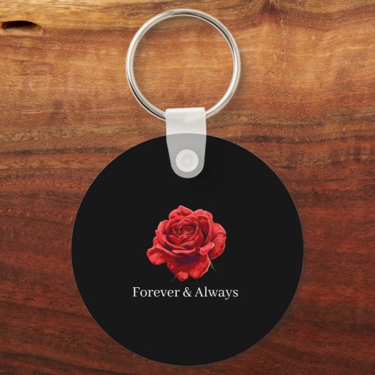 Elegant Floral Keepsake – Romantic Red Rose Gift キーホルダー (裏面)