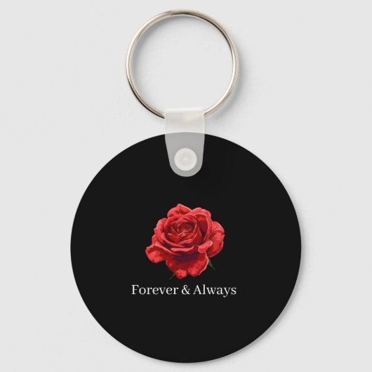 Elegant Floral Keepsake – Romantic Red Rose Gift キーホルダー (裏面)