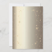 Elegant Floral Masque Stars Black Gold Quinceañera 招待状 (裏面)