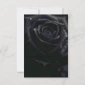 Elegant Floral Midnight Rose Black & White Wedding セーブザデート (裏面)