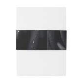 Elegant Floral Midnight Rose Black & White Wedding 招待状ベリーバンド (裏面例)