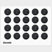Elegant Floral Midnight Rose Wedding Envelope Seal ラウンドシール (シート)