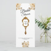 elegant floral mirror bridal shower invitation 招待状 (スタンド正面)
