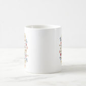 Elegant Floral Monogram コーヒーマグカップ (中央)