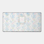 Elegant Floral Monogram デスクマット (正面)