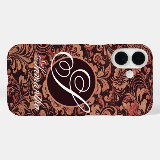 Elegant Floral Monogram Case-Mate iPhoneケース (裏面 (横))