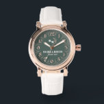 Elegant Floral Monogram  Personalized couple Name  腕時計<br><div class="desc">Elegant Floral Monogram Personalized couple Name Add a touch of timeless elegance with this stunning women’s watch, featuring a white background, red numbers, and a delicate floral monogram. Designed for those who appreciate sophisticated and feminine accessories, this custom monogrammed name wristwatch is the perfect blend of style and sentiment. Perfect...</div>