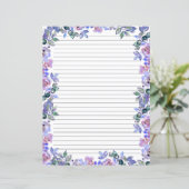 Elegant Floral Monogram Stationery Paper (スタンド正面)